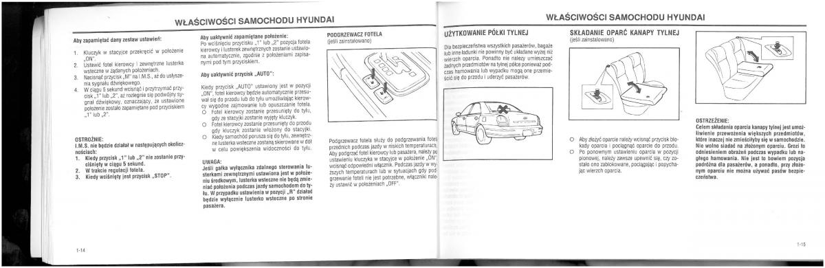 Hyundai XG25 XG30 instrukcja obslugi / page 13