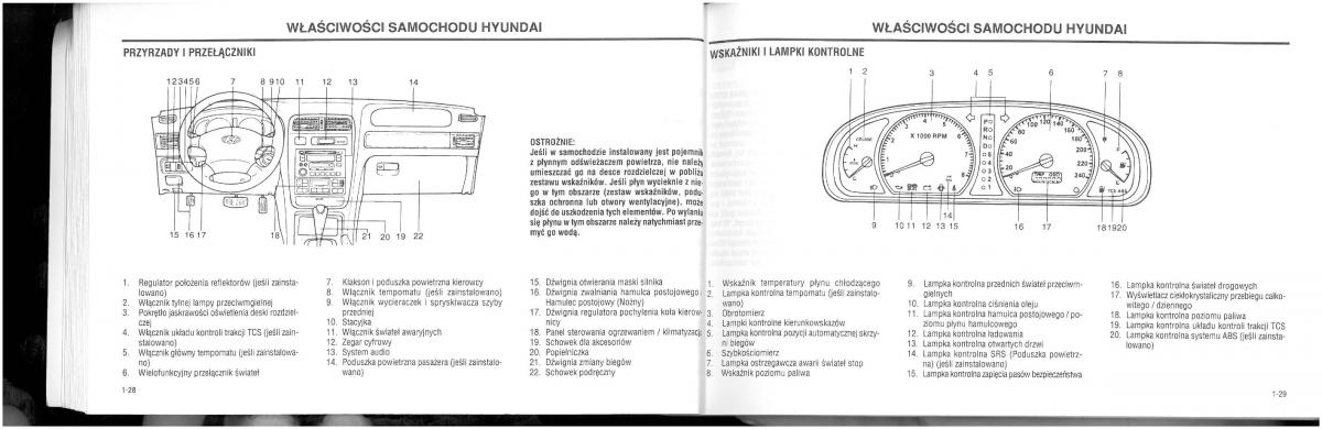 manual  Hyundai XG25 XG30 instrukcja / page 20
