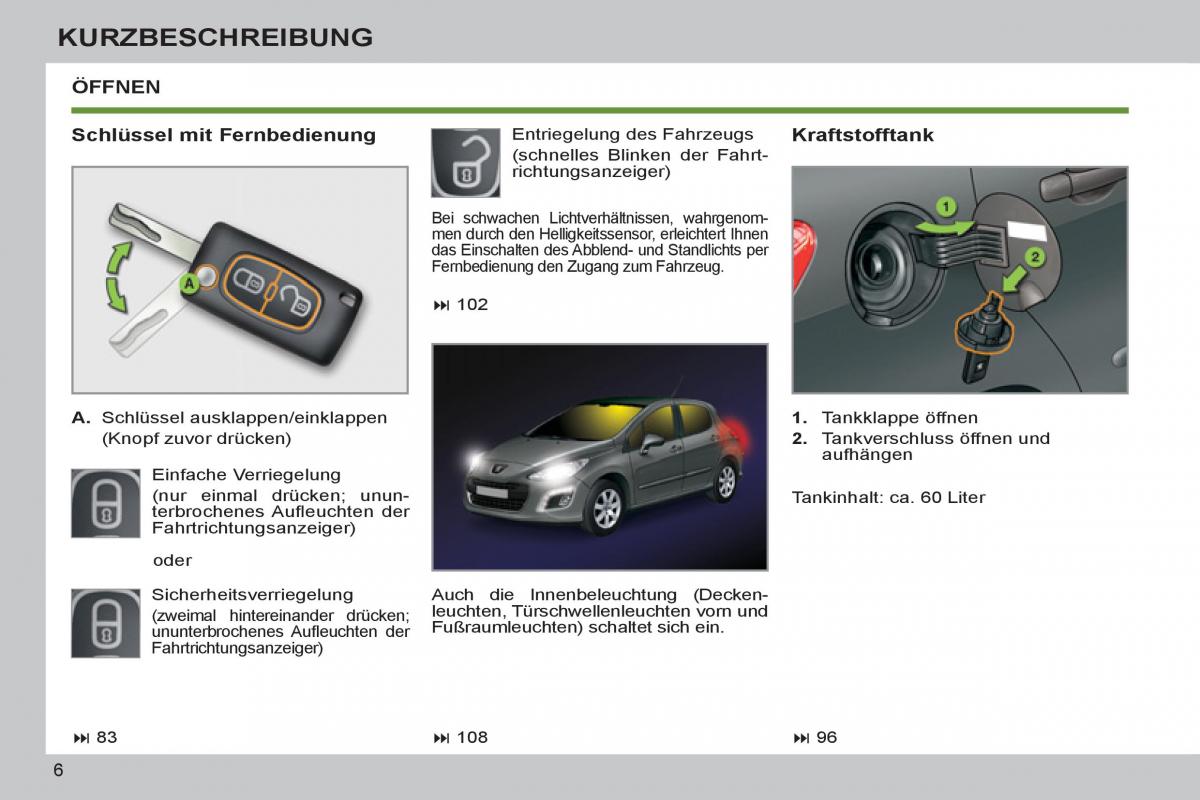 Peugeot 308 SW I 1 Handbuch / page 8