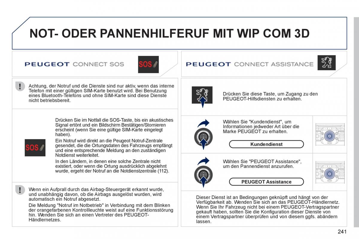Peugeot 308 SW I 1 Handbuch / page 243
