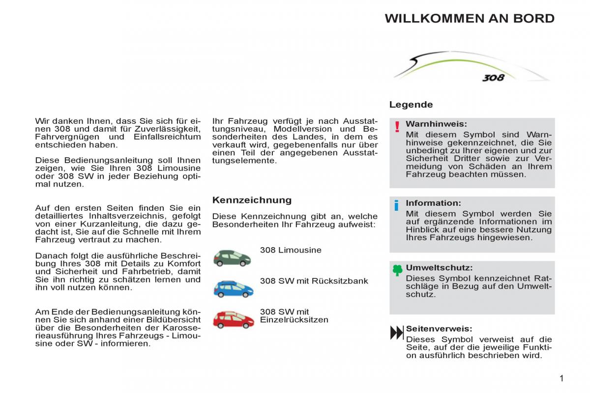 Peugeot 308 SW I 1 Handbuch / page 3