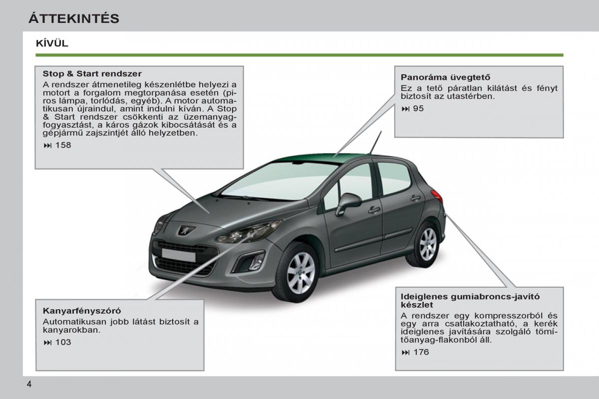 Peugeot 308 SW I 1 Kezelesi utmutato / page 6