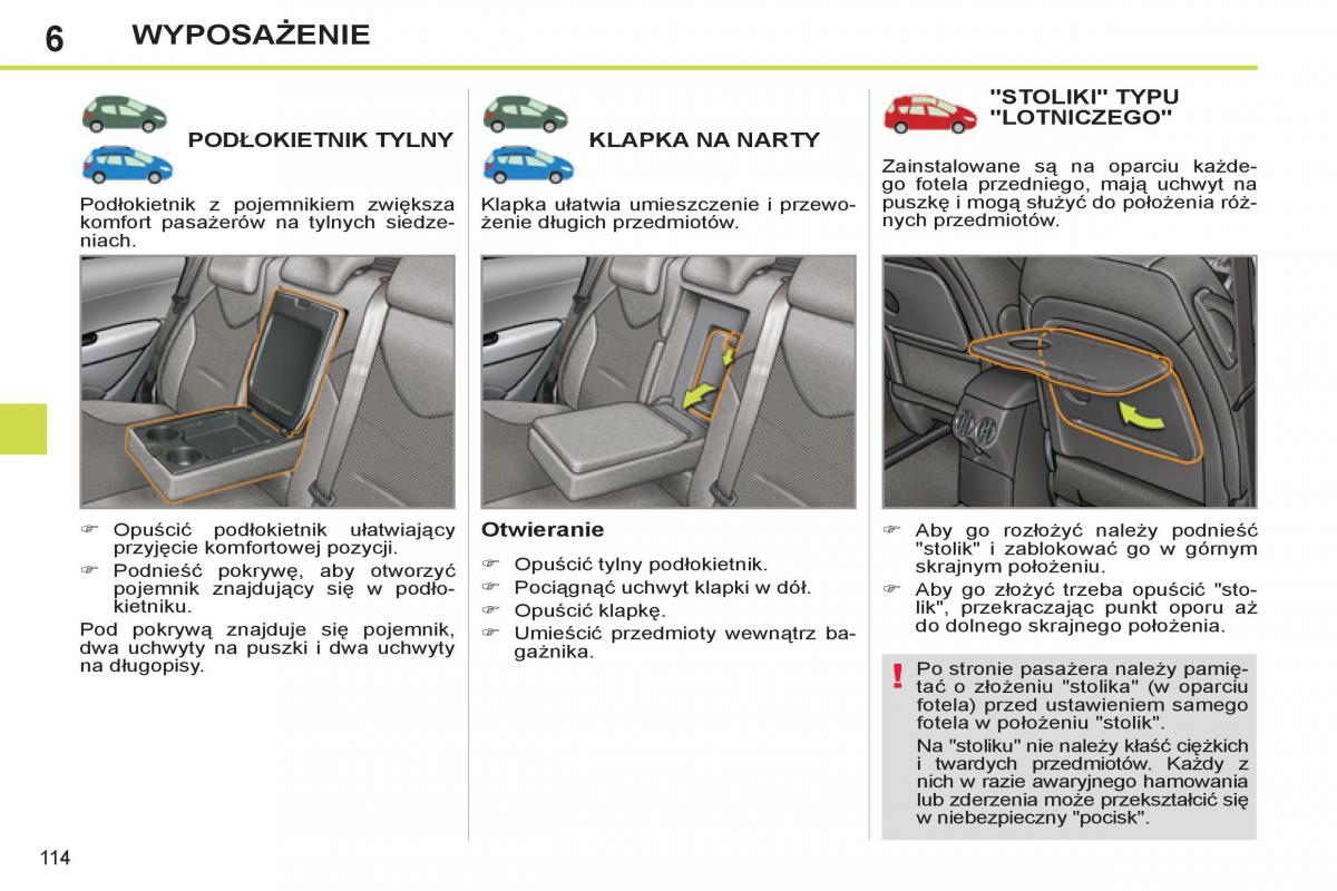 Peugeot 308 SW I 1 instrukcja obslugi / page 116