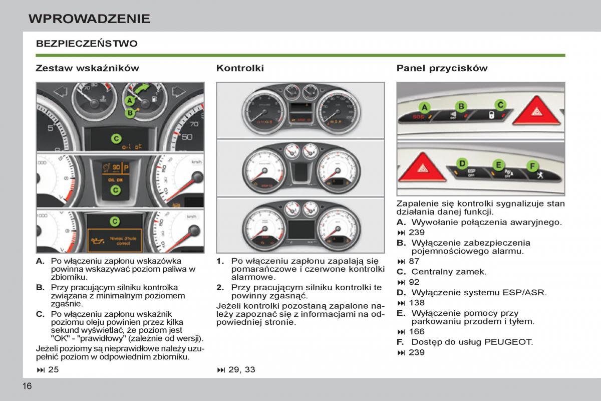 Peugeot 308 SW I 1 instrukcja obslugi / page 18