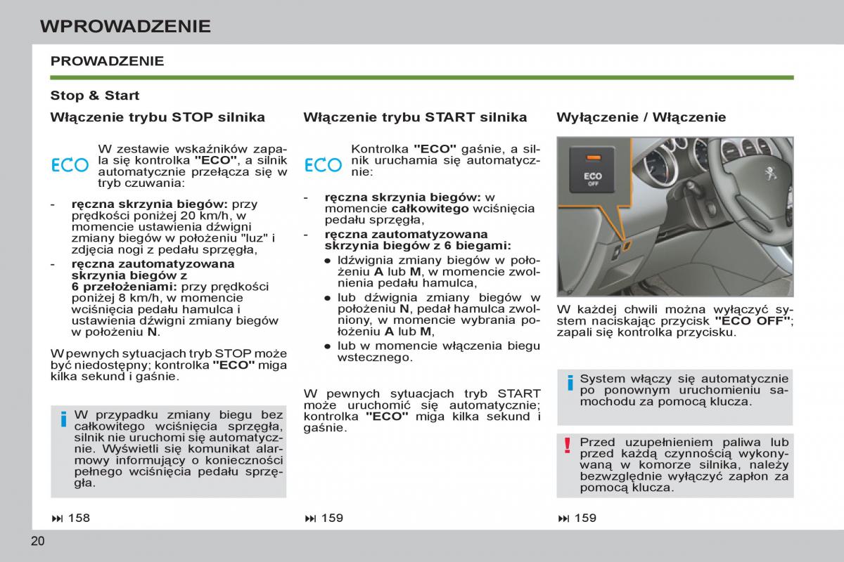 Peugeot 308 SW I 1 instrukcja obslugi / page 22