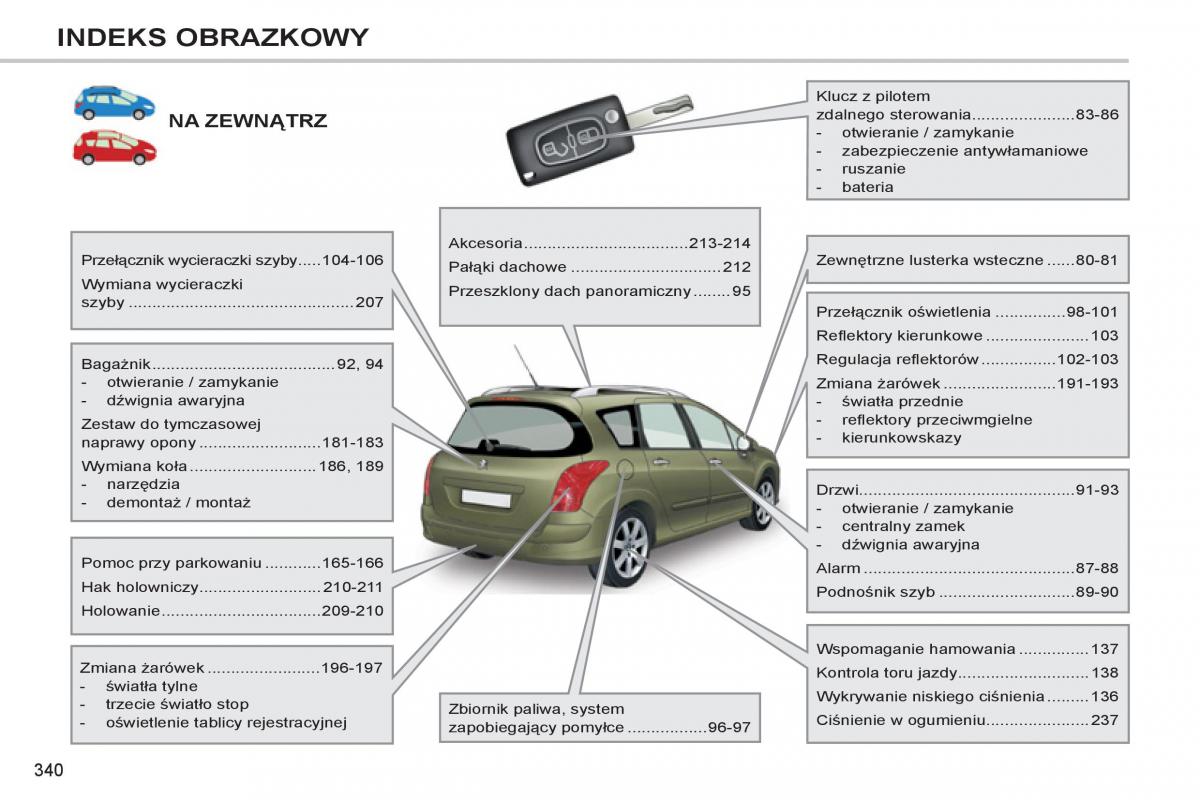 manual Peugeot 308 Peugeot 308 SW I 1 instrukcja page 342