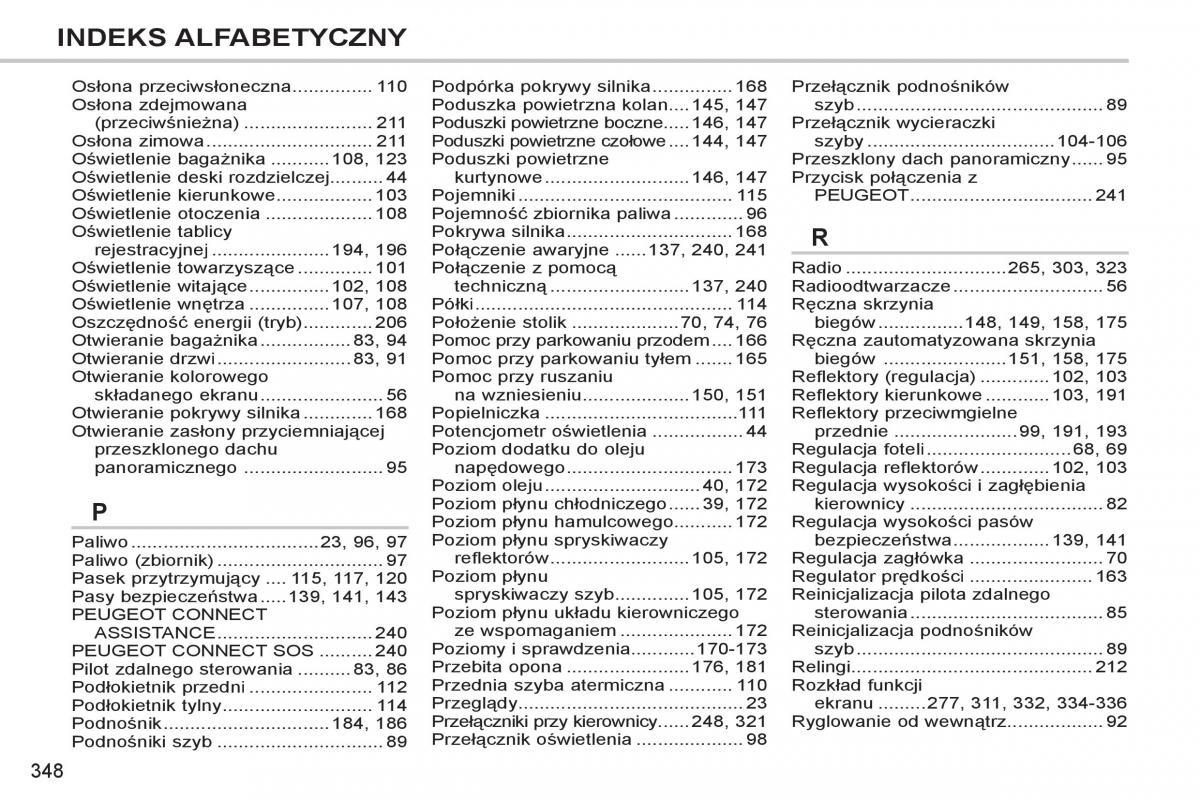 Peugeot 308 SW I 1 instrukcja obslugi / page 350