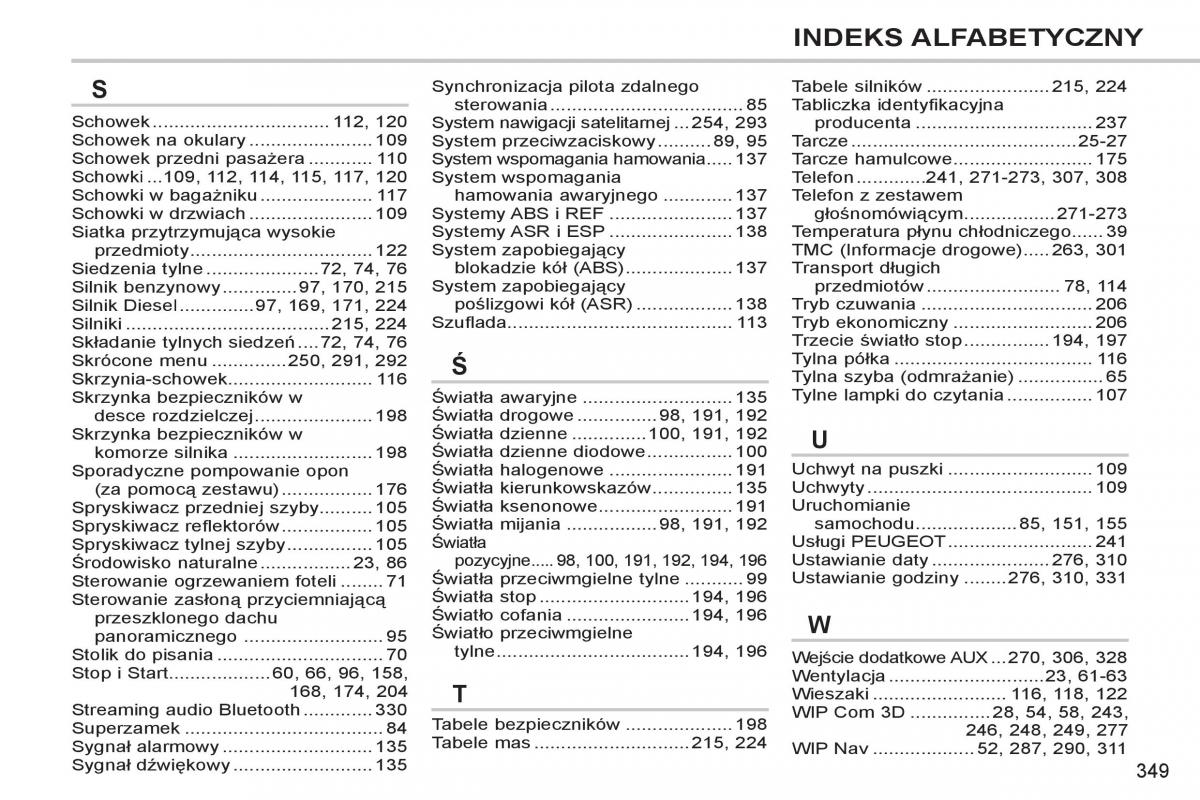 Peugeot 308 SW I 1 instrukcja obslugi / page 351