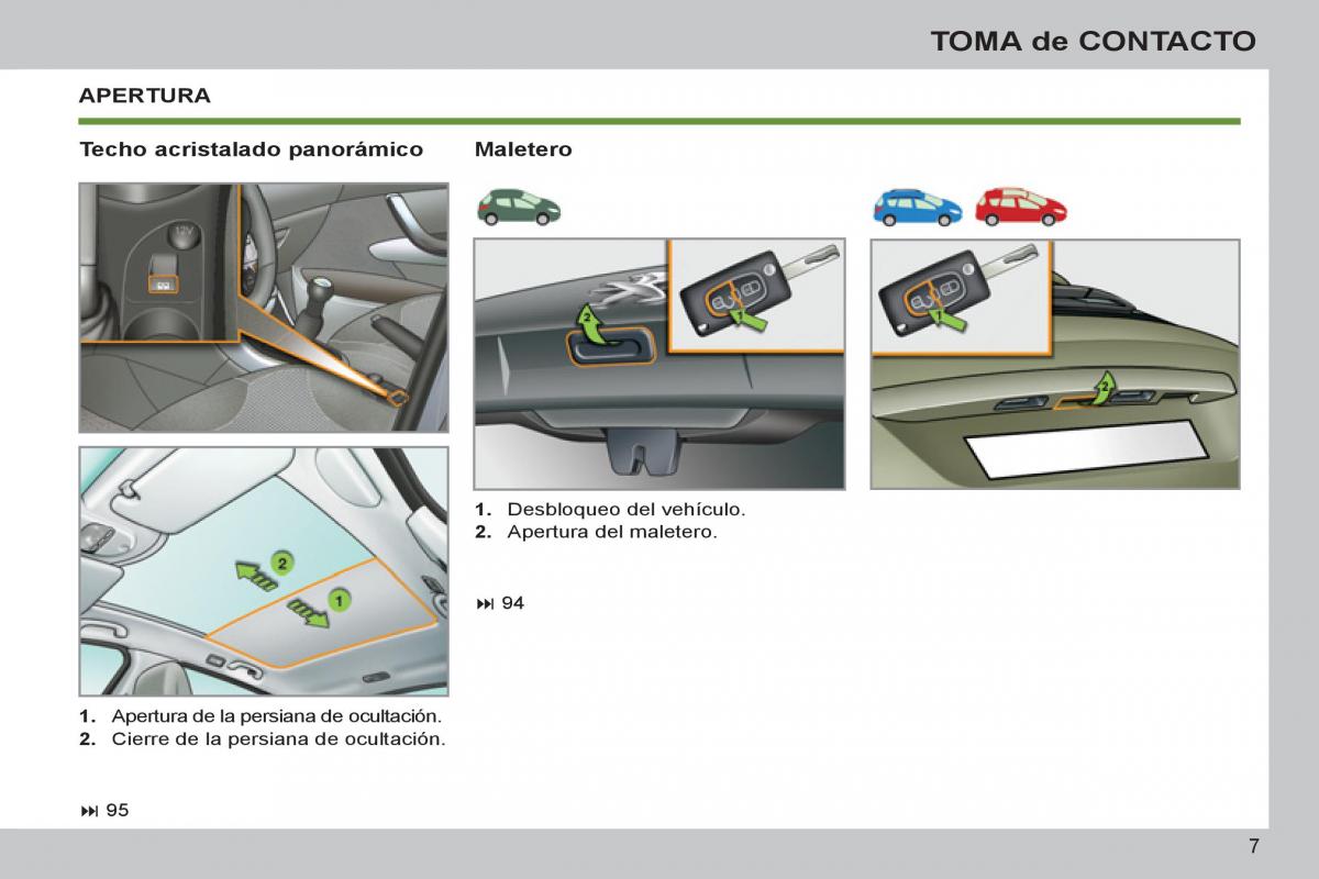 Peugeot 308 SW I 1 manual del propietario / page 9