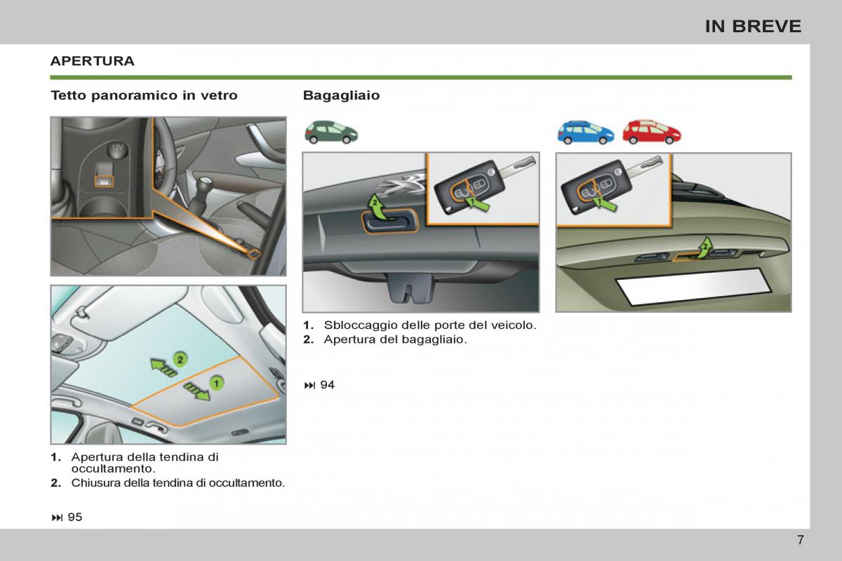 Peugeot 308 SW I 1 manuale del proprietario / page 9