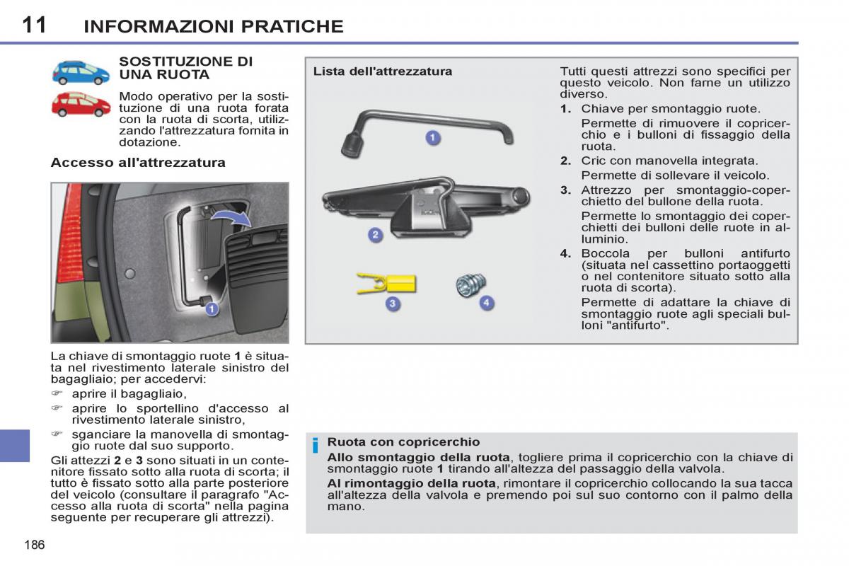 Peugeot 308 SW I 1 manuale del proprietario / page 188