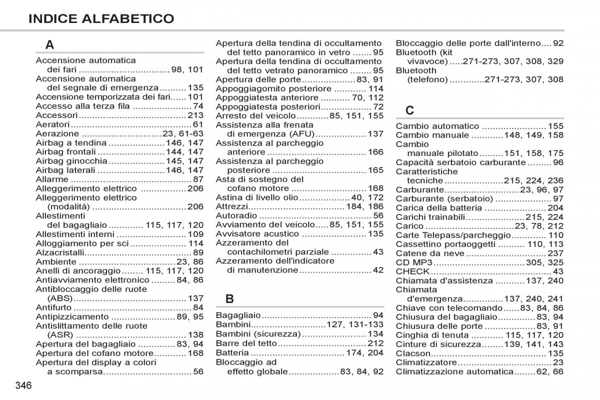 Peugeot 308 SW I 1 manuale del proprietario / page 348