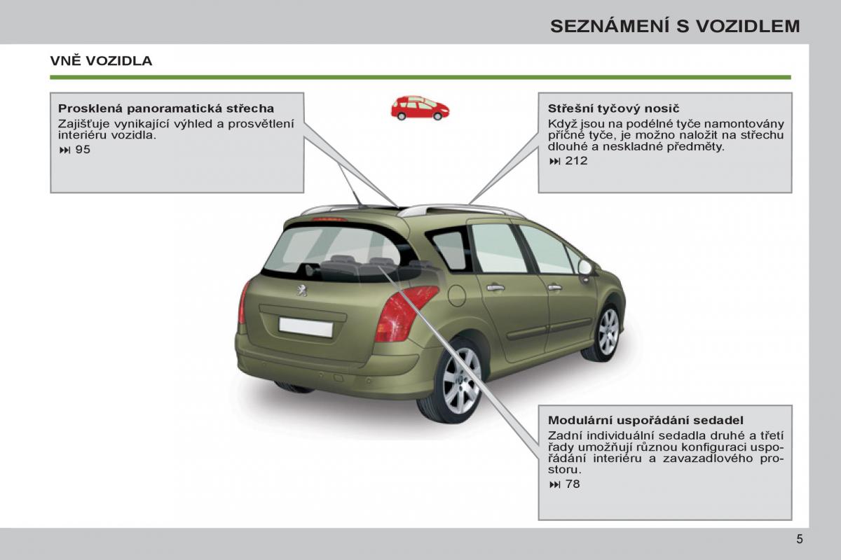 Peugeot 308 SW I 1 navod k obsludze / page 7