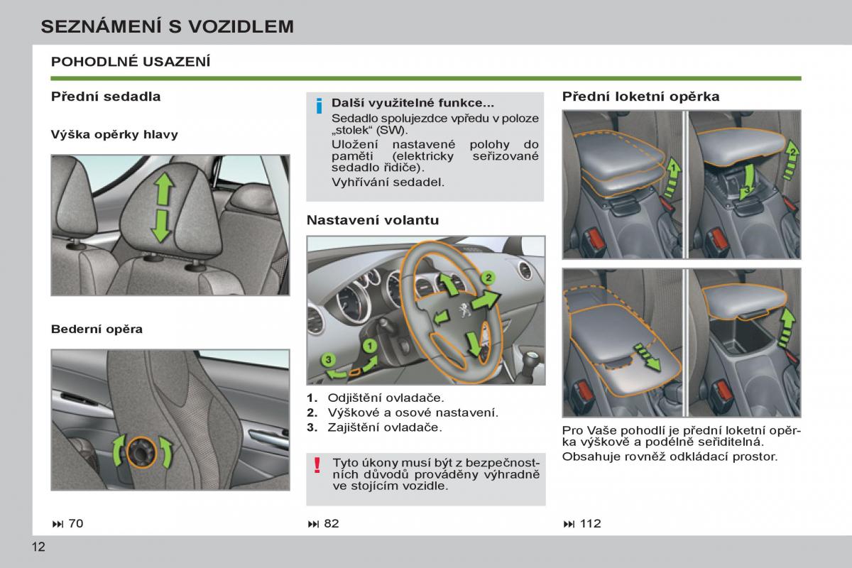 Peugeot 308 SW I 1 navod k obsludze / page 14