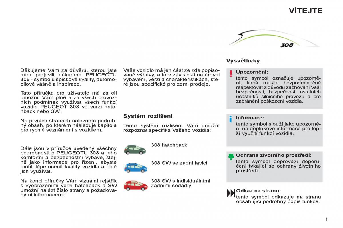 Peugeot 308 SW I 1 navod k obsludze / page 3