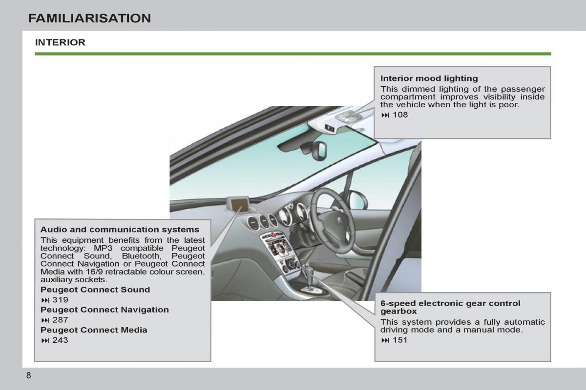Peugeot 308 SW I 1 owners manual / page 10