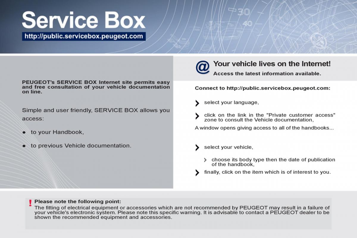 Peugeot 308 SW I 1 owners manual / page 2
