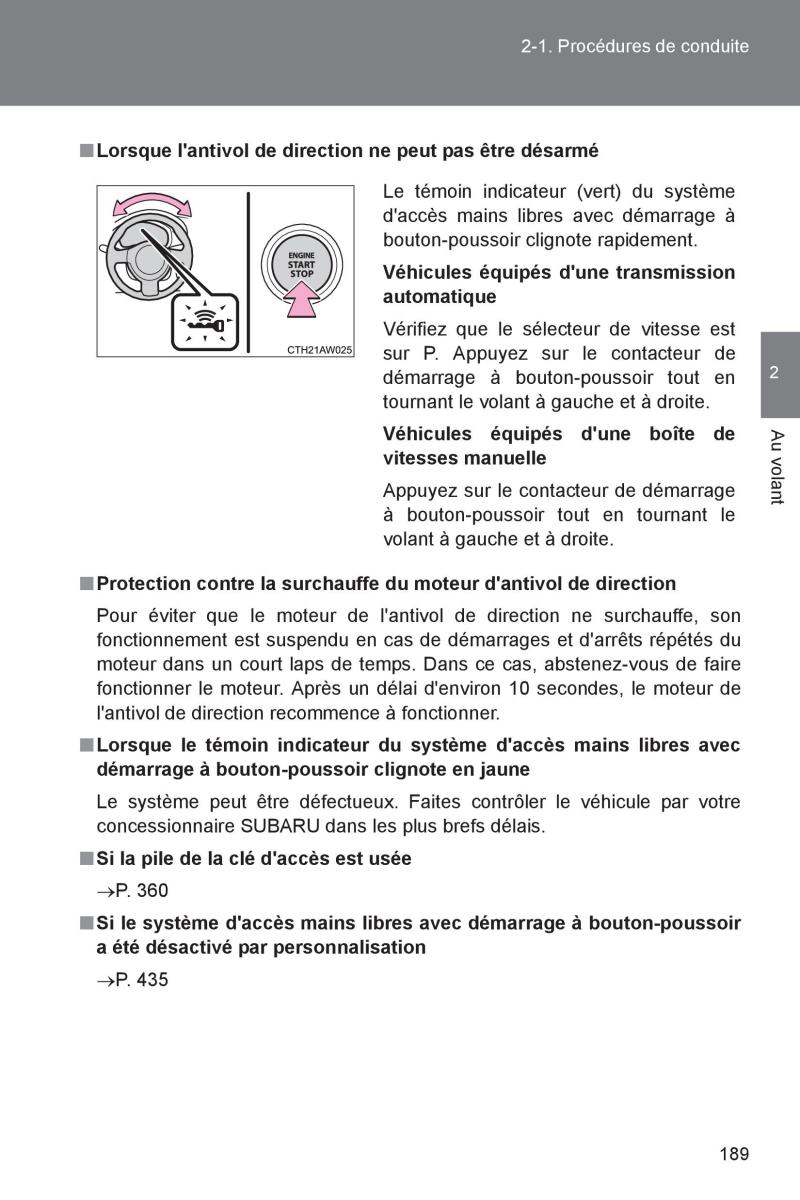 Subaru BRZ manuel du proprietaire / page 189