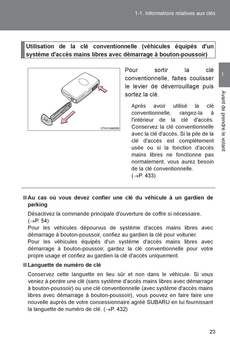Subaru BRZ manuel du proprietaire / page 24