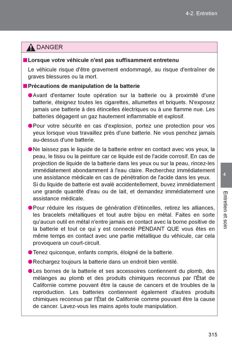 Subaru BRZ manuel du proprietaire / page 313