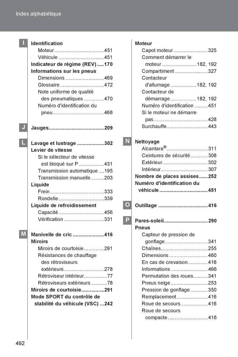 manual  Subaru BRZ manuel du proprietaire / page 487