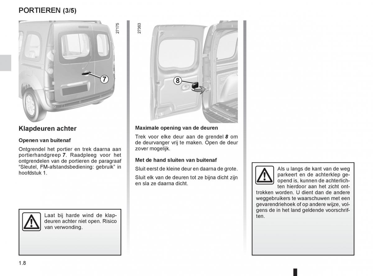 Renault Kangoo II 2 handleiding / page 14