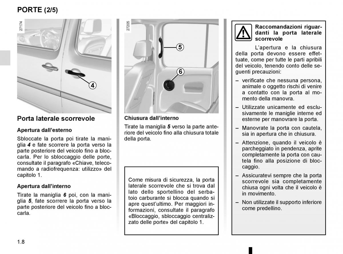 Renault Kangoo II 2 manuale del proprietario / page 14