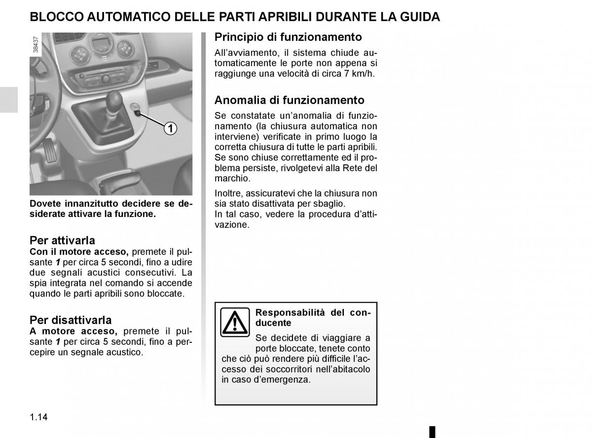 Renault Kangoo II 2 manuale del proprietario / page 20