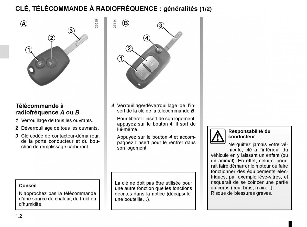 Renault Kangoo II 2 manuel du proprietaire / page 8