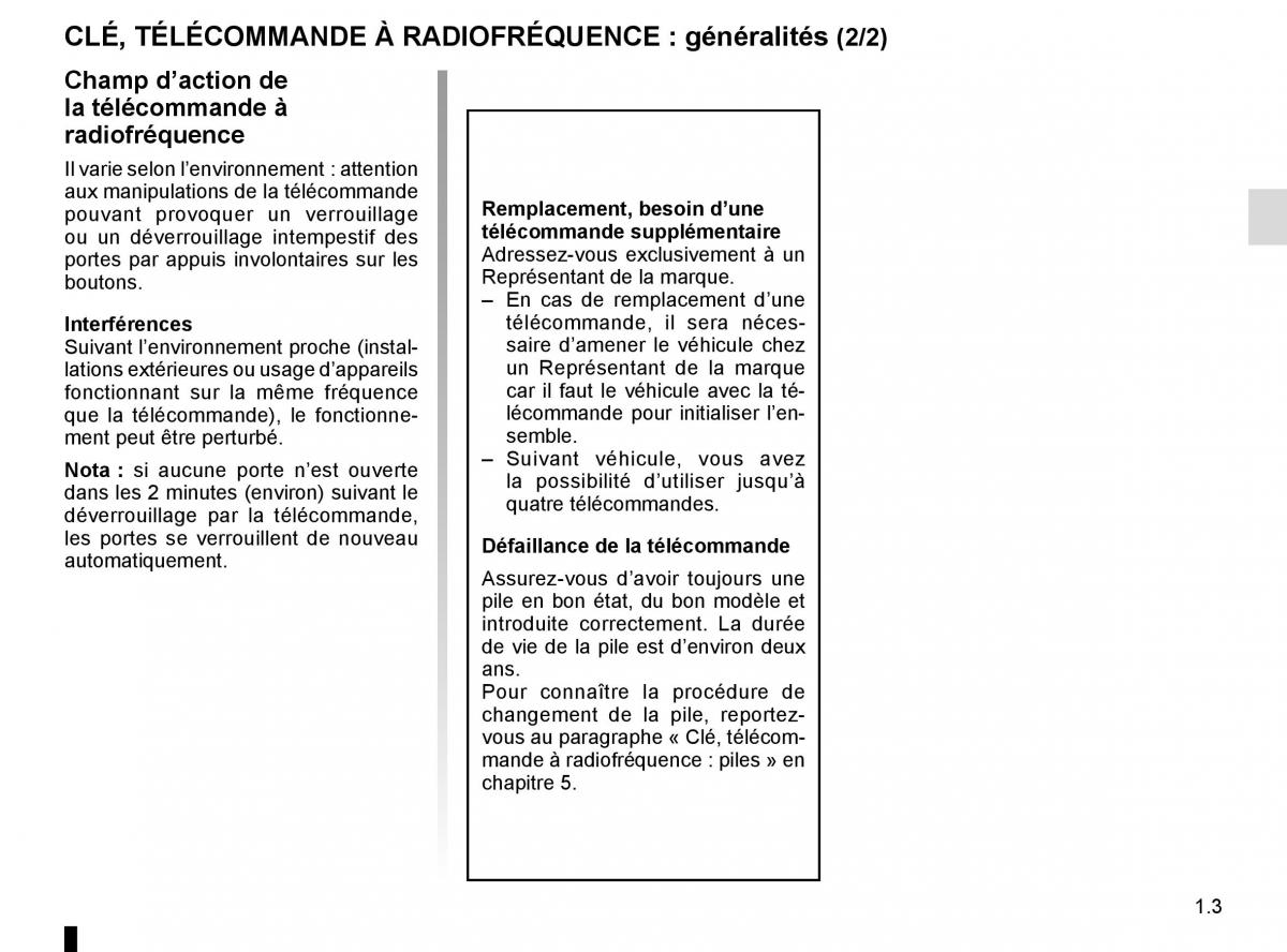 Renault Kangoo II 2 manuel du proprietaire / page 9