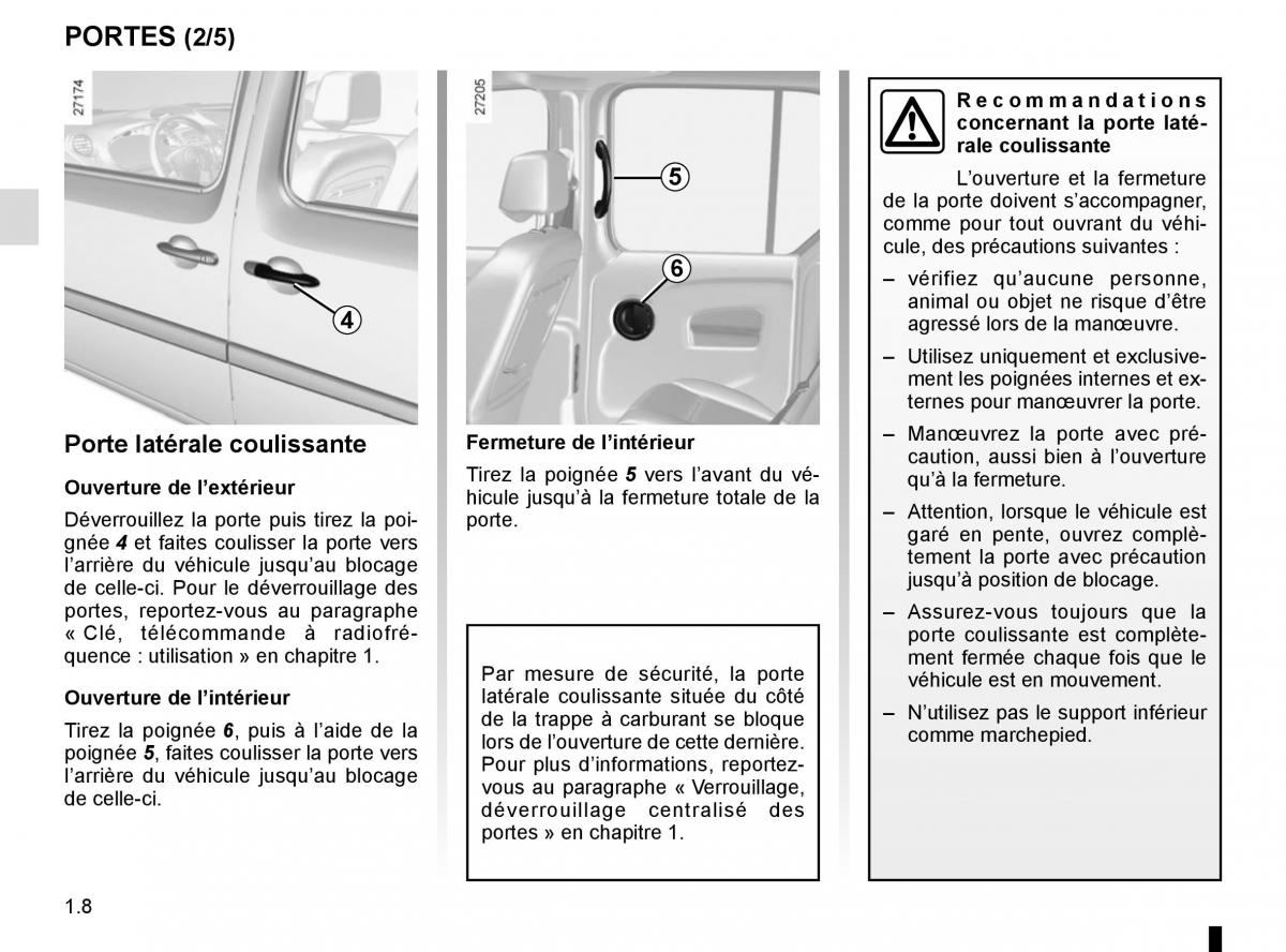 Renault Kangoo II 2 manuel du proprietaire / page 14