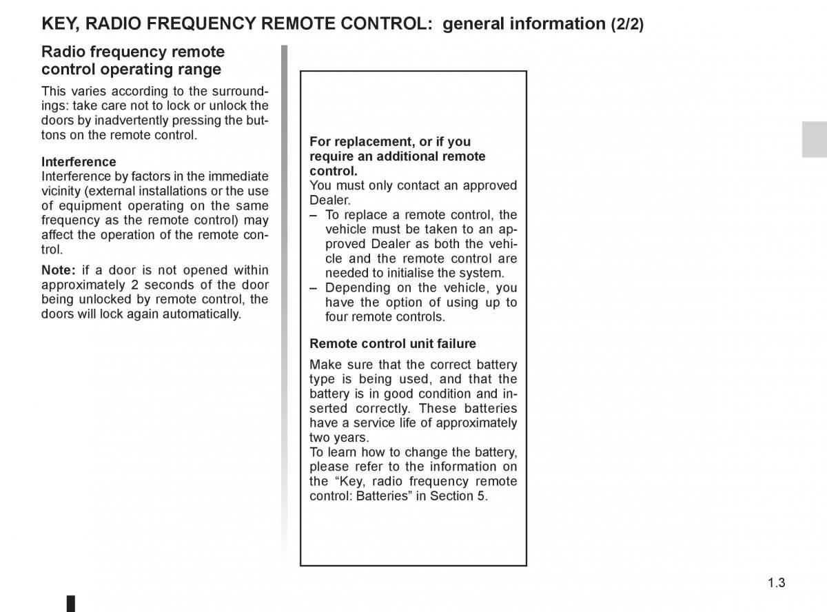 Renault Kangoo II 2 owners manual / page 9