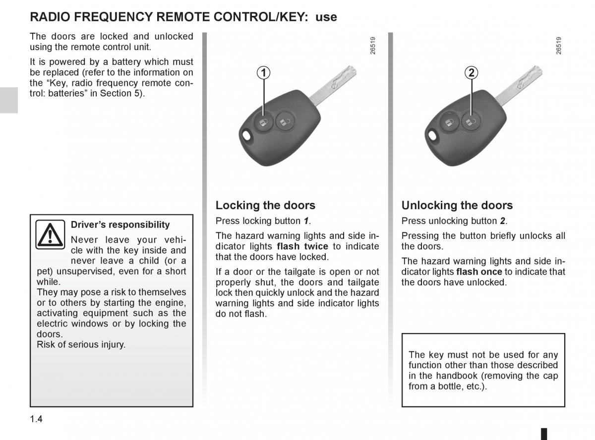 Renault Kangoo II 2 owners manual / page 10