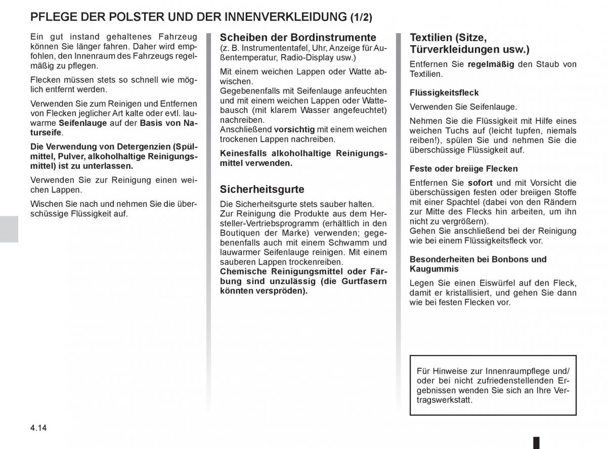 Renault Koleos Handbuch / page 172