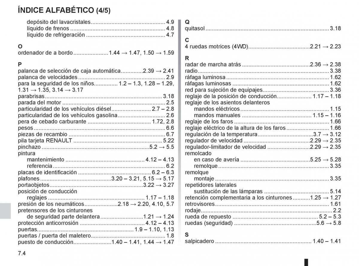 Renault Koleos manual del propietario / page 230