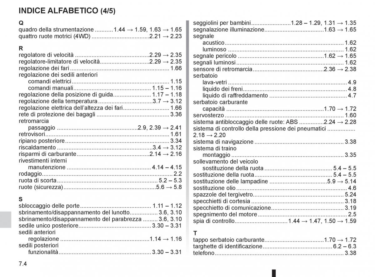 Renault Koleos manuale del proprietario / page 230