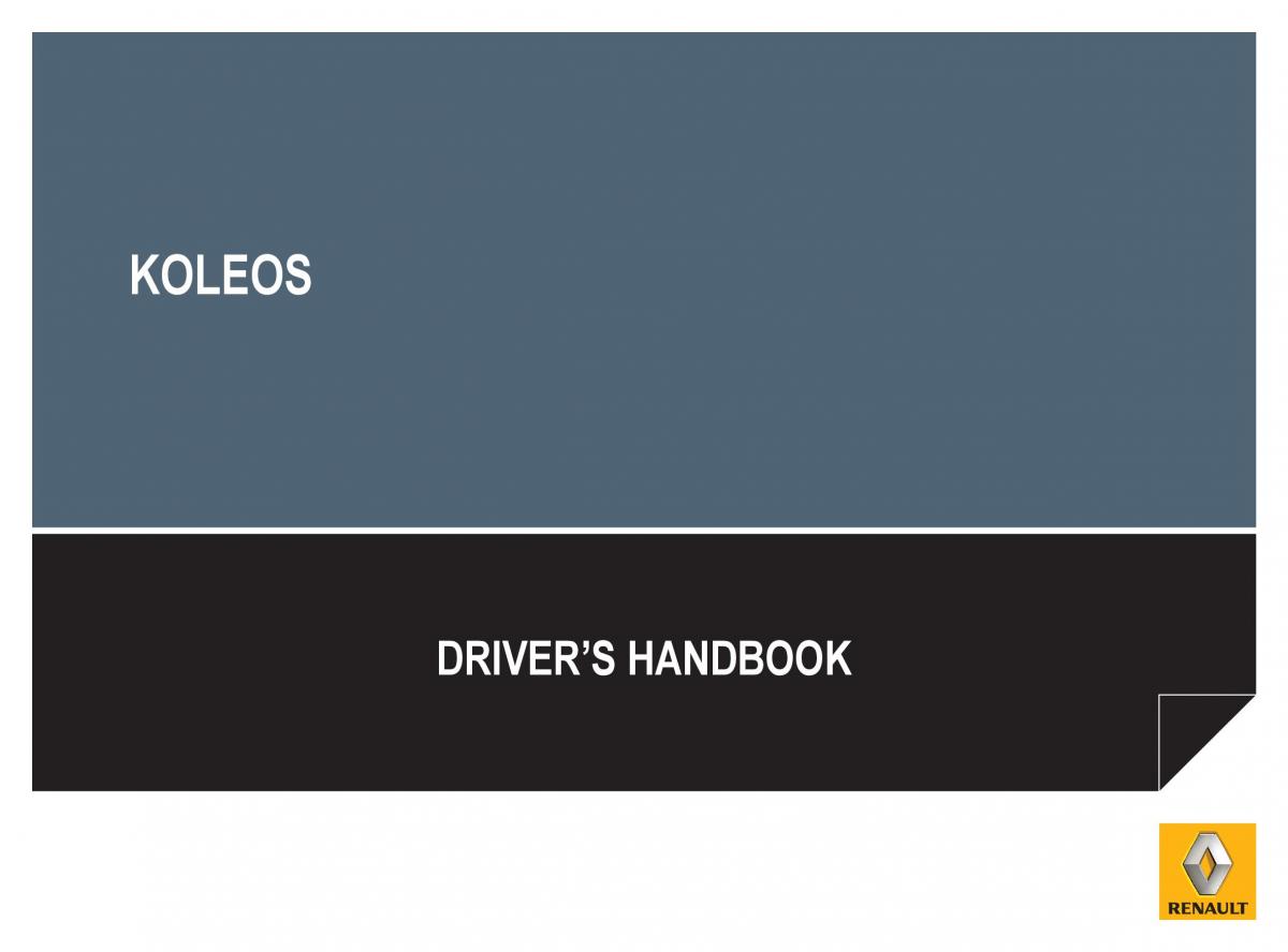 Renault Koleos owners manual / page 1
