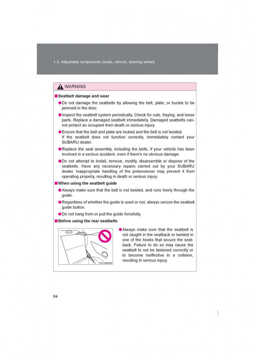 Subaru BRZ owners manual / page 64