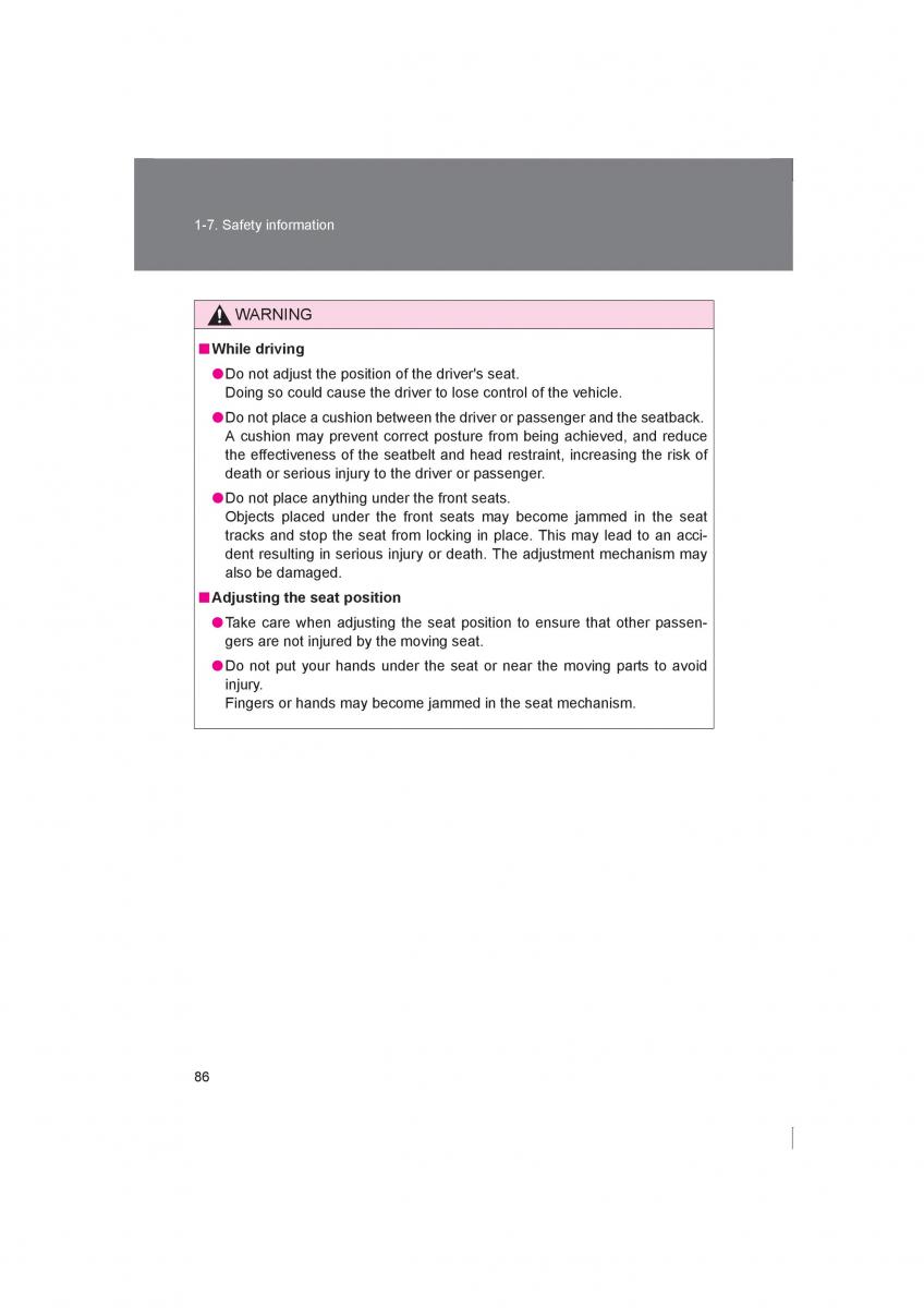 Subaru BRZ owners manual / page 86