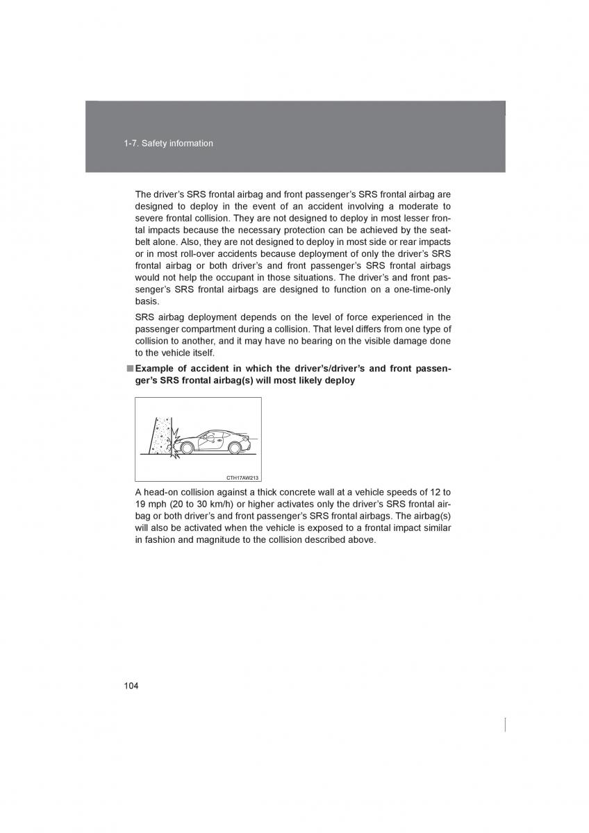 Subaru BRZ owners manual / page 104