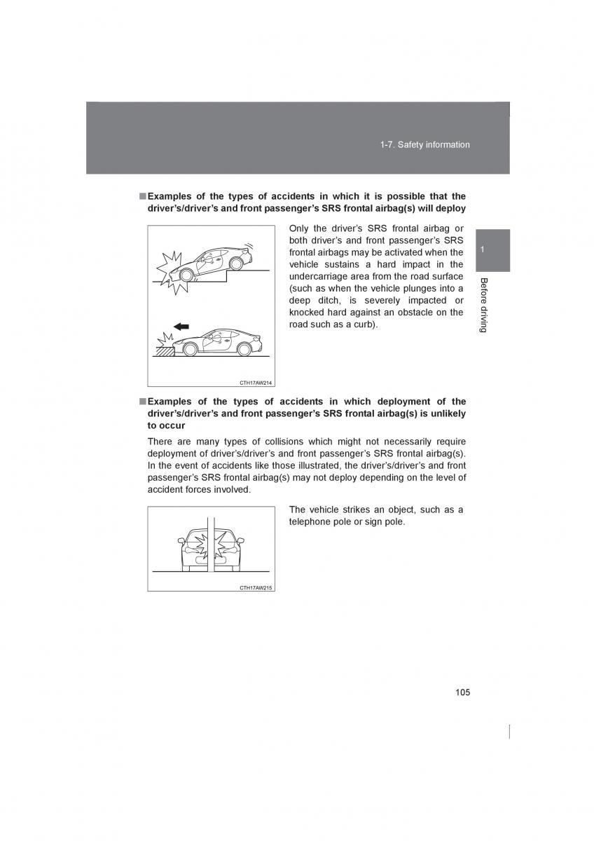Subaru BRZ owners manual / page 105