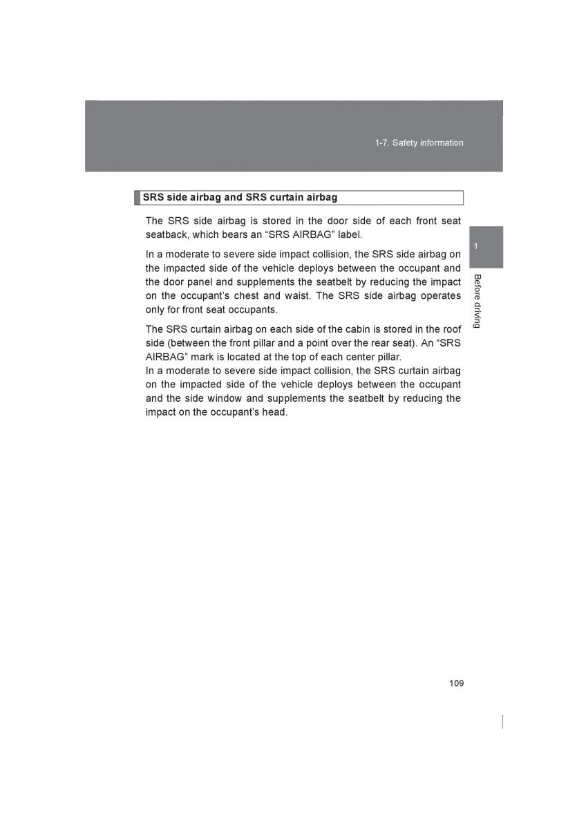 Subaru BRZ owners manual / page 109