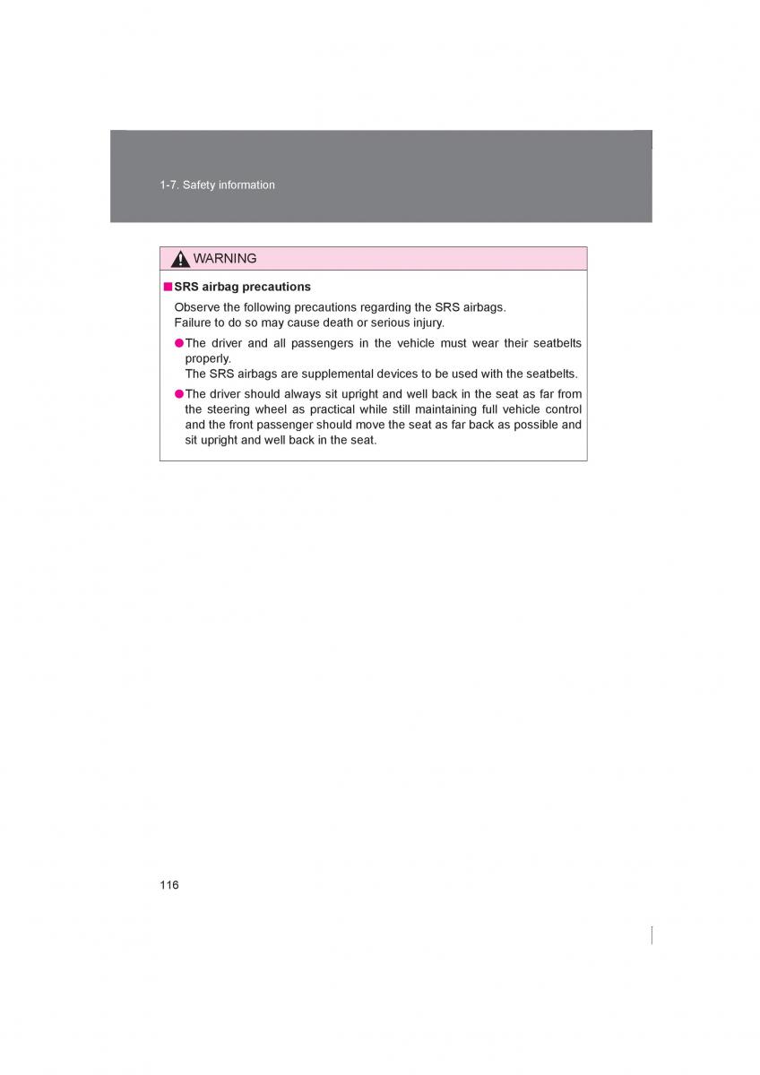 Subaru BRZ owners manual / page 116