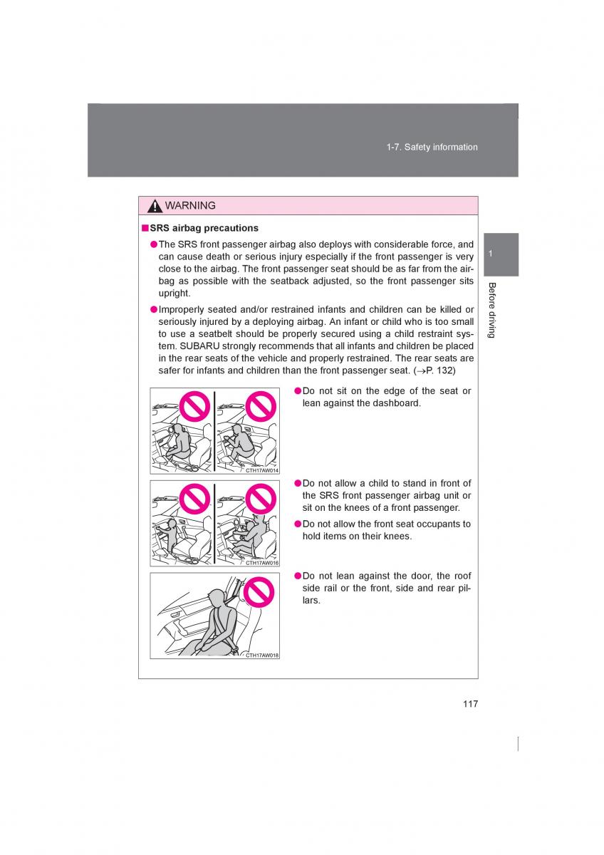 Subaru BRZ owners manual / page 117