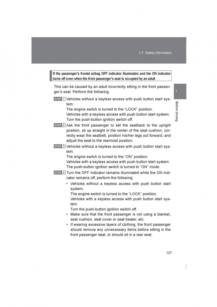 Subaru BRZ owners manual / page 127