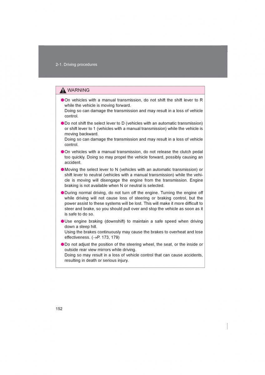Subaru BRZ owners manual / page 152