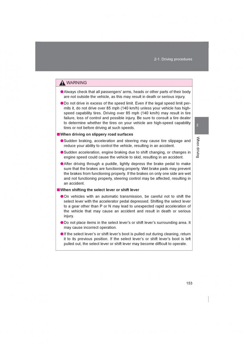 Subaru BRZ owners manual / page 153