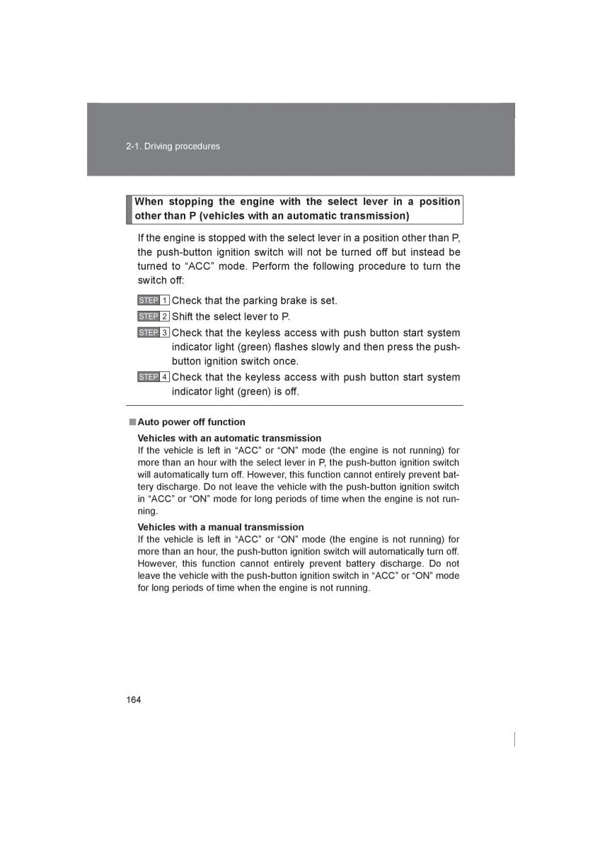 Subaru BRZ owners manual / page 164