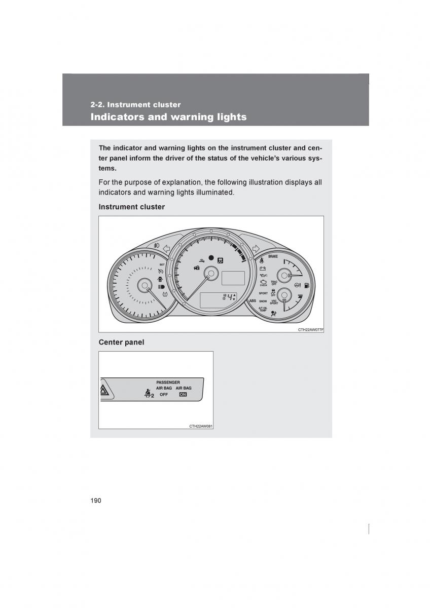 Subaru BRZ owners manual / page 190