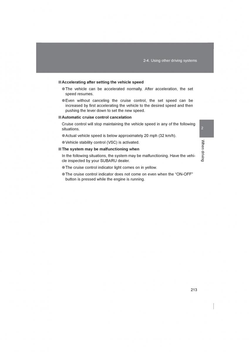 Subaru BRZ owners manual / page 213